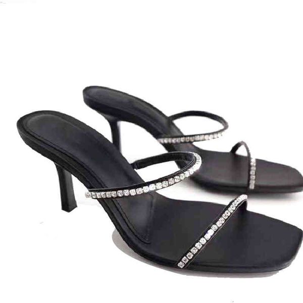 

dress shoes new summer fashion high heels women sandals rhinestones flip flops ladies 8cm sizes 34-41 h9hx, Black