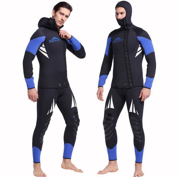 

one-piece suits 5mm neoprene men spearfishing suit fishermen swimwear wetsuit
