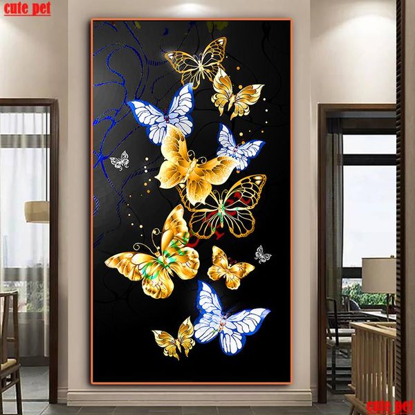 

diamond painting diy metal butterfly full square round drill rhinestone 5d cross stitch embroidery mosaic kits home decor large