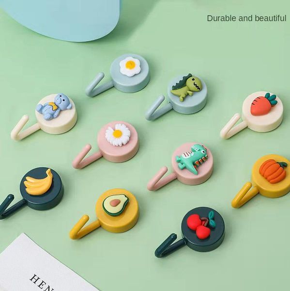

hooks & rails ultra strong non-marking hook kitchen bathroom self-adhesive household wall hanging door fruit style
