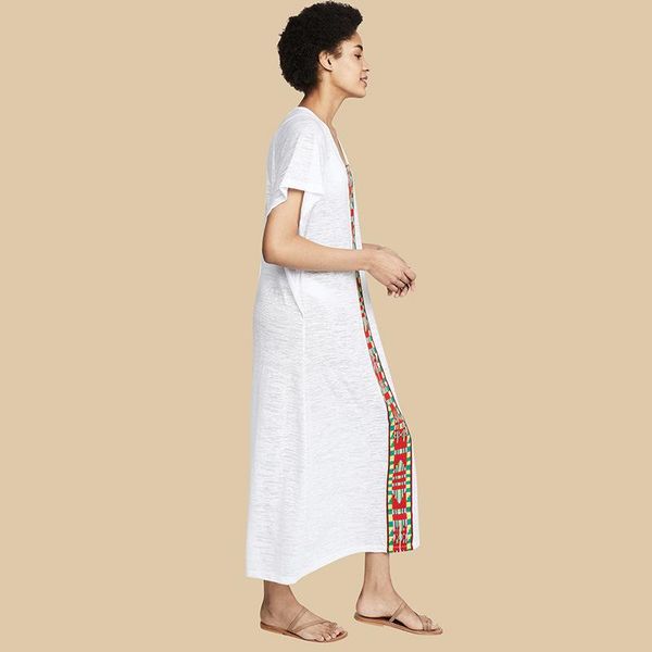 

europe and america style ployester embroidery beach skirt loose plus-sized holiday one piece long skirts bathing suit ou women's swimwe, White;black