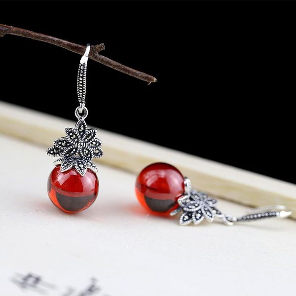 

bracelet, earrings & necklace sterling silver 925 natural stone classic red garnet drop for women fashion trendy jewelry bijoux en argent, Black