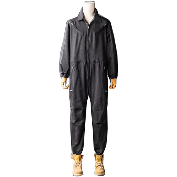 

men's jeans lapel long-sleeved cotton jumpsuit hip-hop style loose pants japanese fashion clothes pink black autumn, Blue