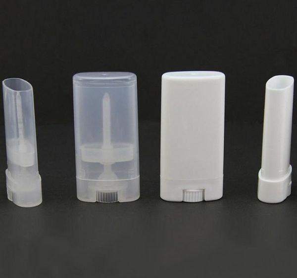 2021 recipientes desodorantes frascos recarregáveis ​​moda fresco labial tubos plástico vazio oval bálsamo tubos tubos de tubos de beleza