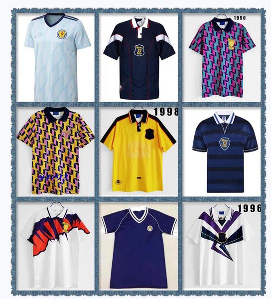 

scotland retro dalglish soccer jersey 2021 1982 1986 1991 1992 1993 1998 1999 1988 1989 world cup equipment home away 86 88 classic vintage, Black;gray