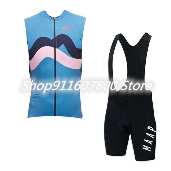 

team bike mens breathable maap cycling jersey suit vest bib shorts sets bicycle outfits outdoor sports wear ropa racing, Black;blue