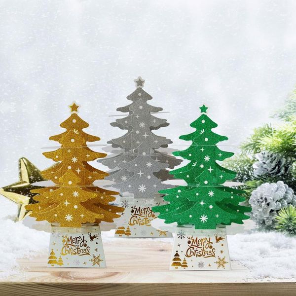 

decorative objects & figurines paper mini led christmas tree festival sculpture decorations deskxmas ornaments shiny with lights #58