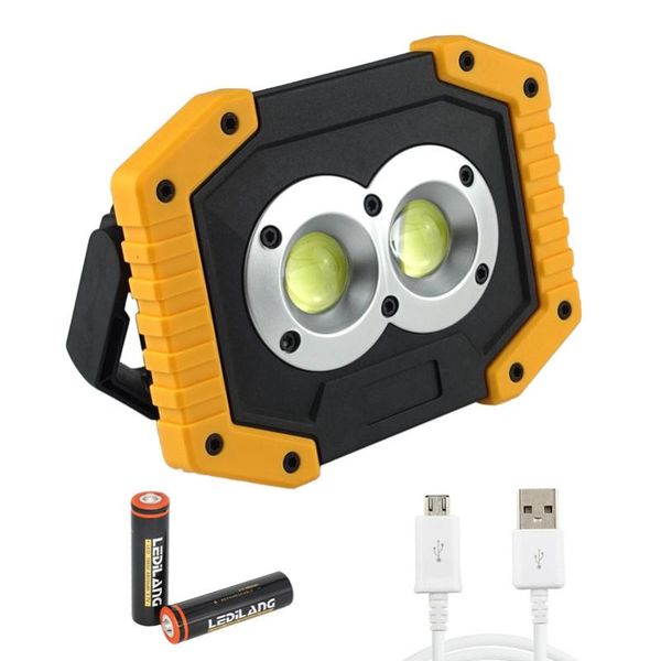 

portable led cob work light floodlight searchlight waterproof usb rechargeable power bank for outdoor emergency lanterns