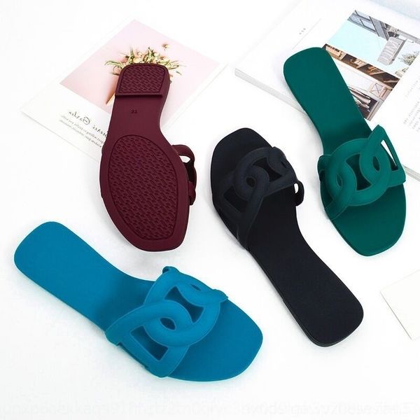 

igq for women's wear 2020 summerfashion net red slippers ins pig nose slippers flat bottomed beach sandalssandals sandalsshoes, Black