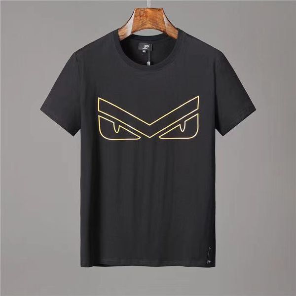 

2021 summer short-sleeved t-shirt men's tide brand little monster embroidery personality fashion short wholesale, White;black