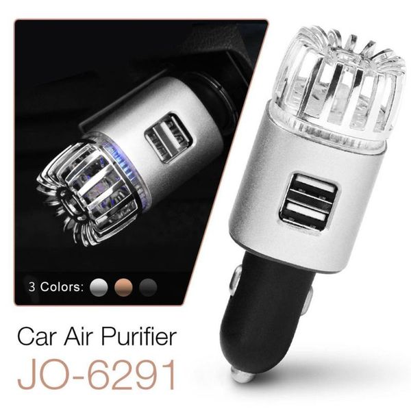 

car air freshener purifier ionizer negative ions cleaner health fresh oxygen bar formaldehyde smoke remover with two usb ports