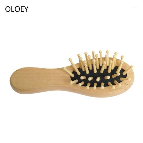 

pcs mini wooden hair vent brush brushes care and beauty spa massager massage comb anti-static scalp styling tool1, Silver
