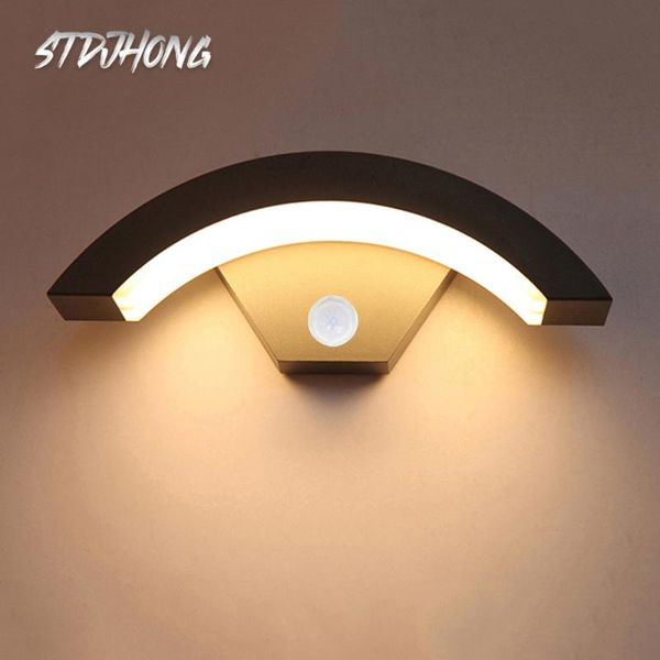 

outdoor wall lamps waterproof lamp with sensor 12w 15w 18w garden porch light balcony courtyard el villa outside lighting fixtures