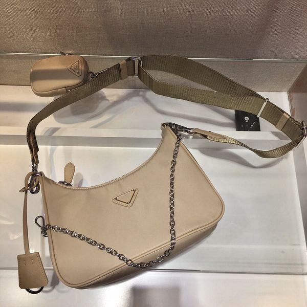 

nylon hobo ladies bag shoulder pockets crossbody handbags waterproof material lightweight and practical axillary bags yellow pink orange bla