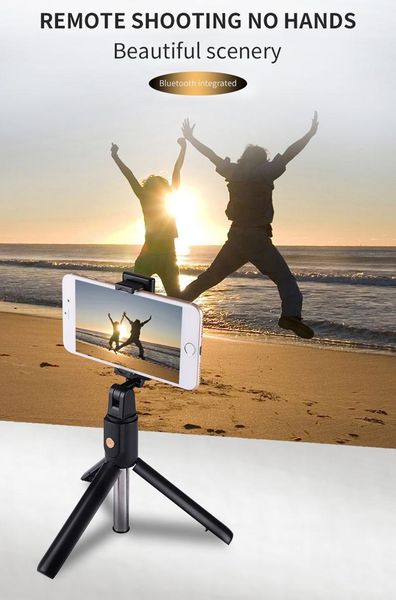 

selfie monopods k07s wireless bluetooth stick tripod with shutter for smartphone extendable monopod