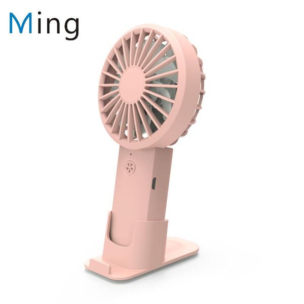 

handheld mini fan usb charging with mobile phone bracket 4-speed portable electric fans