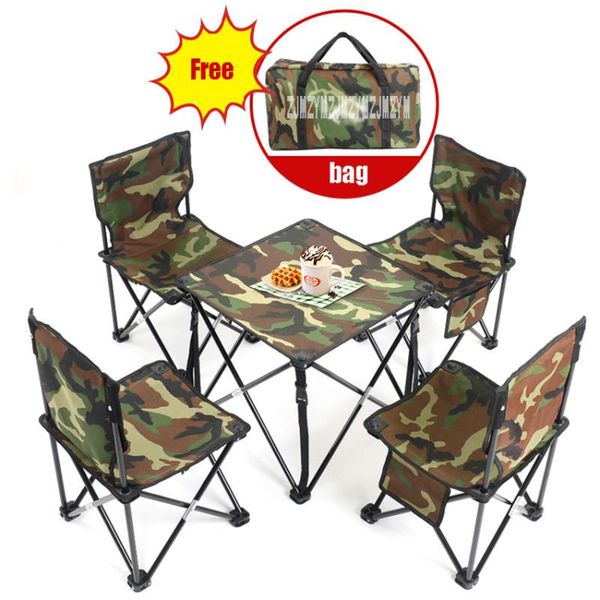 

in 1 camping hiking outdoor foldable chair table set fishing picnic bbq seat resting stool ( 4pcs + 1pc table) camp furniture