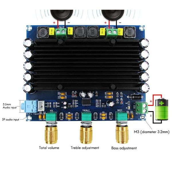 

xh-m549 digital power board tpa3116d2 150wx2 high-power dual-channel with tone camcorders