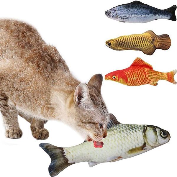 

cat toys funny simulation fish plush toy mint pet pillow catnip chew for artificial kitty pography supplies