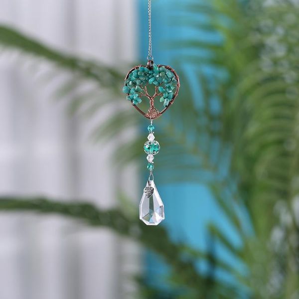 

decorative objects & figurines colorful love crystal suncatcher pendant wind chimes hanging glass prisms rainbow make window garden wedding