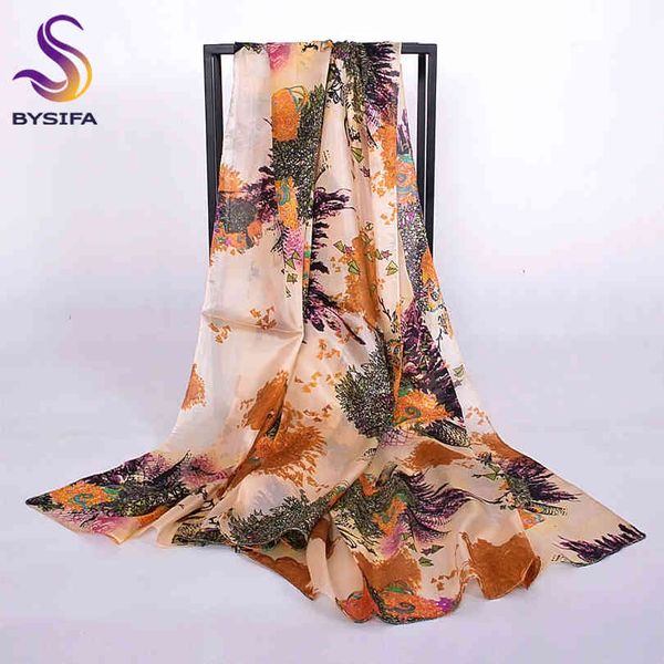 

[bysifa] winter green silk scarf shawl ladies fashion long scarves wraps women large summer beach cover-ups cape 200*110cm, Blue;gray