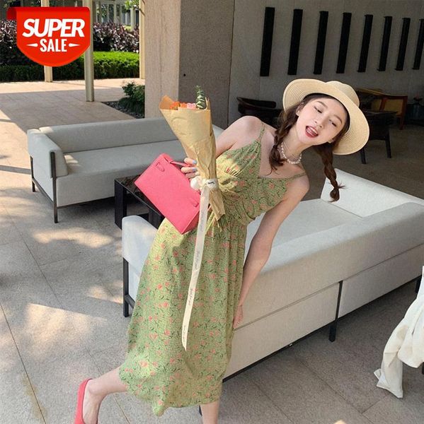 

iceland exhibition skirt, sling floral women's french dress #849w, White;black