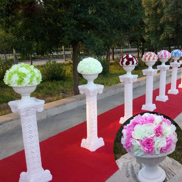 

party decoration road lead roman column and flowers ball wedding decor flower wall backdrop table centerpiece hydrangea peony flore