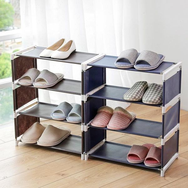 

clothing & wardrobe storage modern dustproof shoe rack home simple multi-layer fabric shoes economy type space dormitory small cabinet