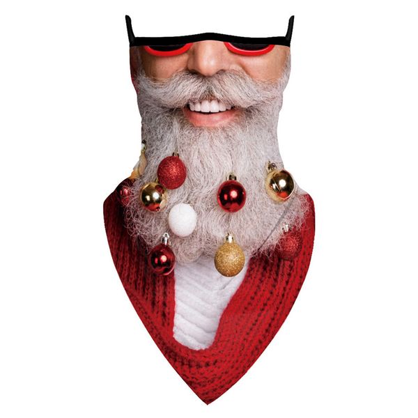 

christmas ornaments pattern printed magic scarf 5 pieces per package comfortable fashion riding sunscreen seamless wweat absorption high ela, Blue;gray