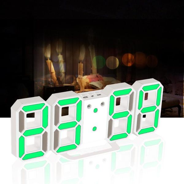 

digital led table clock 24 or 12-hour display alarm snooze 8888 usb home decoration livingroom wall clocks
