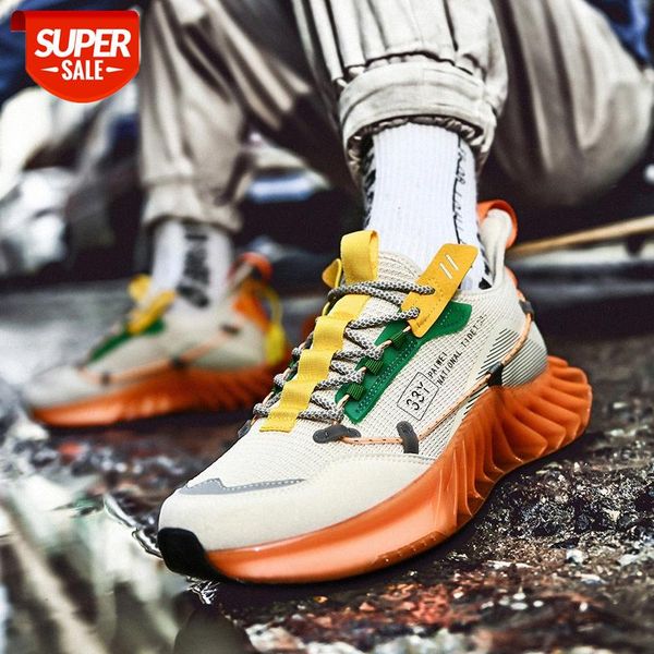 

summer men's shoes, large size, fashion trend, casual sports thick-soled warrior, travel old trendy shoes #1g5e