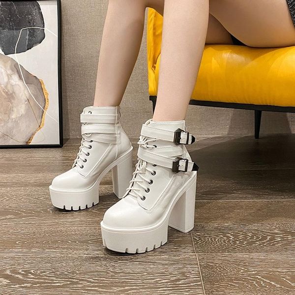 

boots autumn and winter 2021 korean fashion high heeled show, Black