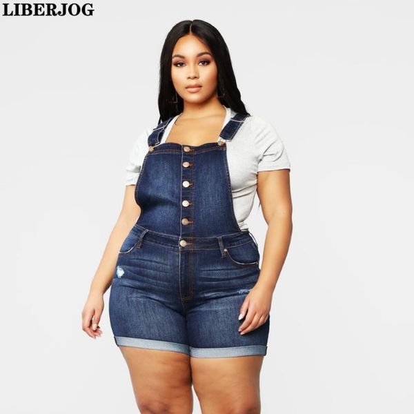 

women's shorts liberjog big size straps women denim slim elastic plus 4xl summer female casual blue short jeans large, White;black