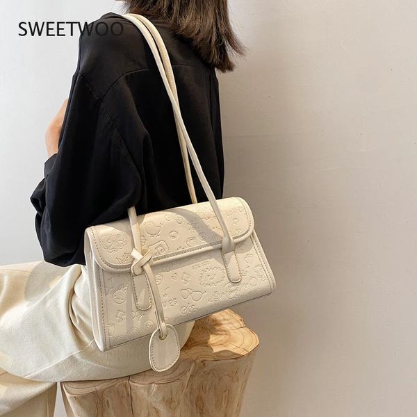 

evening bags spring and summer embossed shoulder bag female korean fashion texture portable underarm