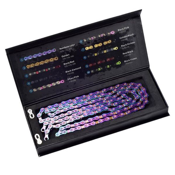 

bike chains deemount bicycle chain 9/10 speed with connector master links hollow mtb radiant optional plier purple