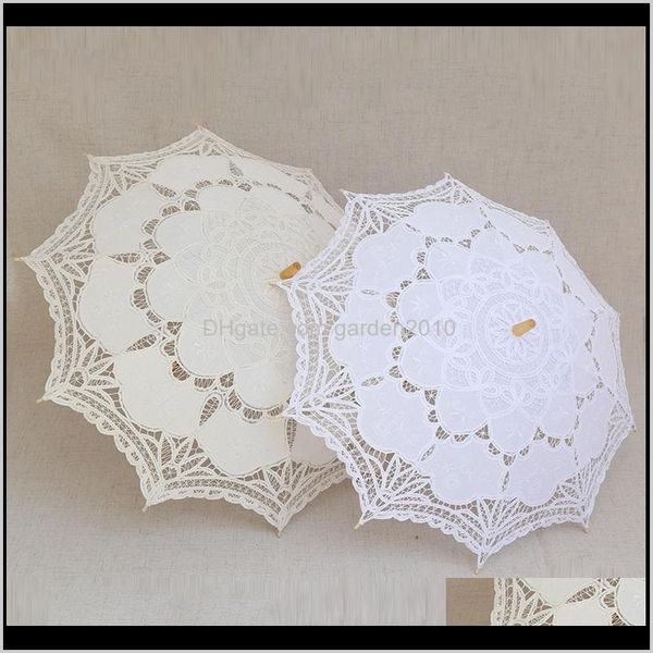 Ombrelli Artigianato fatto a mano Ombrello da sposa in pizzo Ombrellone da sposa Puntelli pografici Nero Bianco Beige Wen6854 Hyb2R Y65Li