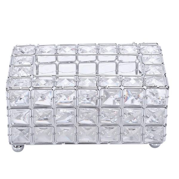 

tissue boxes & napkins promotion--european crystal box simple home living room coffee table drawers desknapkin storage creative car silv