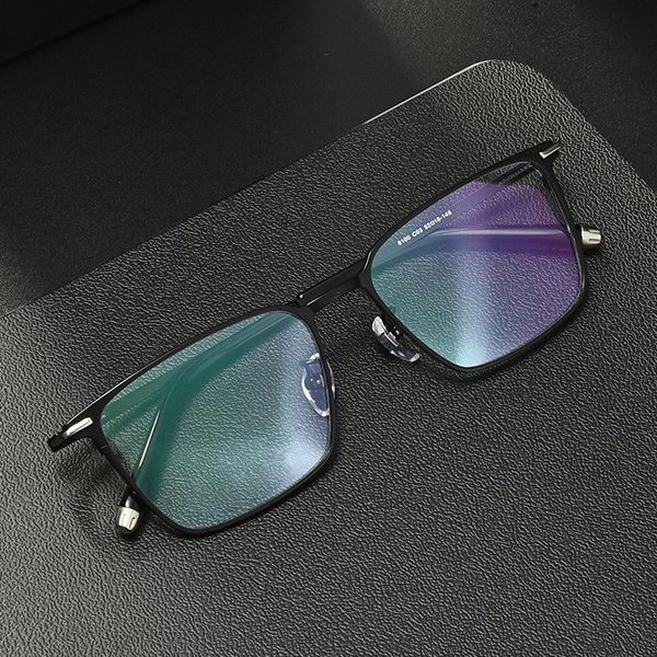 

fashion sunglasses frames 2021 men titanium glasses frame luxury male classic square myopia prescription optical eyeglasses ultralight eyewe, Black