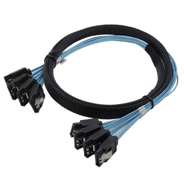 

computer cables & connectors high speed 6gbps 4pcs/set sata cable sas for server 1m