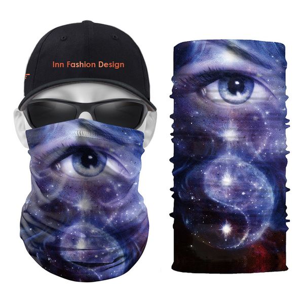 

purple eyes pattern printed magic scarf 5 pieces per package comfortable fashion riding sunscreen seamless wweat absorption high elasticity, Blue;gray