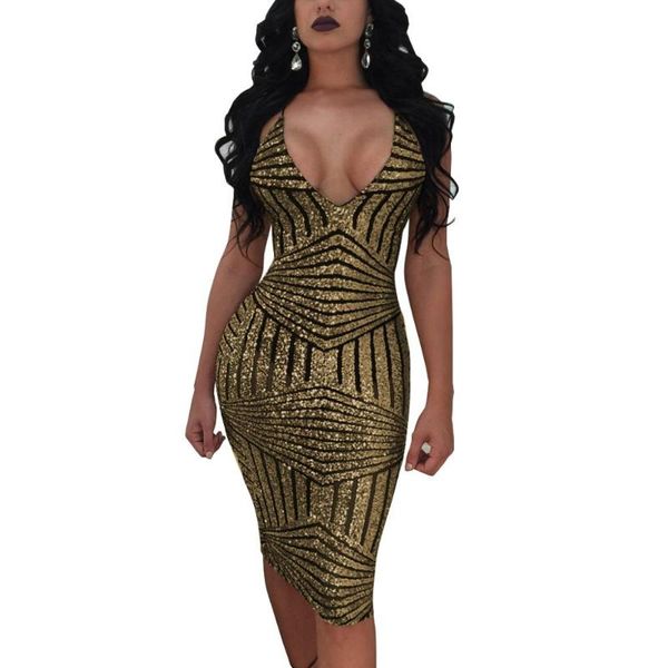 

elegant vintage v-neck sheer sparkly gold dress evening cross back shining dresses js0278 casual, Black;gray