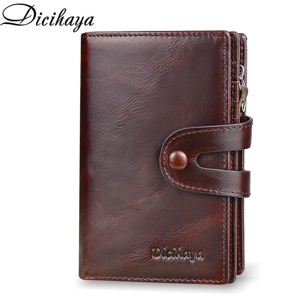

cow leather men short wallet casual genuine male purse standard card holders wallets for coin bag, Red;black
