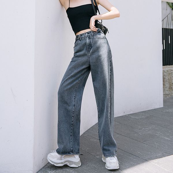 

women's jeans women loose wide leg pants long trousers high waist straight denim cool casual jean femme plus size 5xl q0o0, Blue