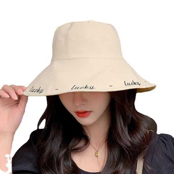 

wide brim hats double - sided fisherman hat summer korean ins casual sun women outdoor beach wholesale, Blue;gray