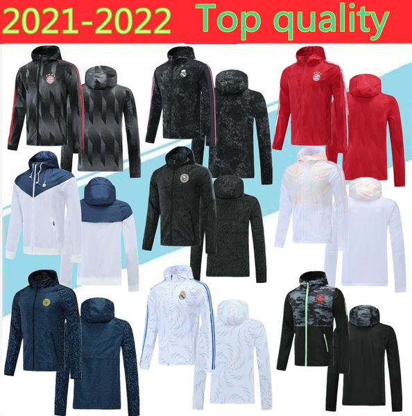 

2021 river plate club america soccer windbreaker 20/21 boca juniors hooded jacket werner kante pulisic training football survetement, Black