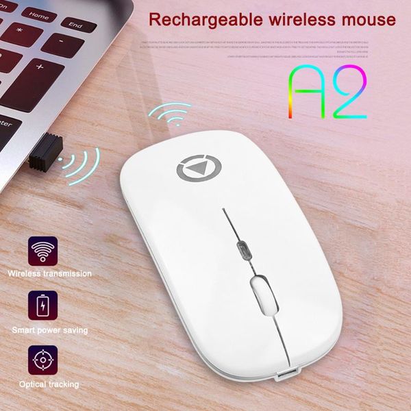 

mice a2 slim wireless mouse quiet 2.4g usb receiver rechargeable opticalÂ mice for pc lapcomputer ergonomic silent