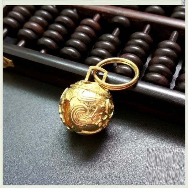 

factory copper small size pet brass bell gold teddy tag pendant dog jewelry zqui