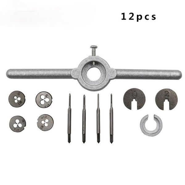 

mini tap wrench set m1-m1.6 12-piece hand and die cutter combination tool tools