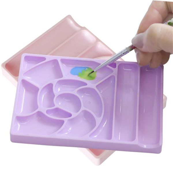 

nail art equipment 14 grids color paint palette holder acrylic gel polish drawing mixing dish diy display tools femme, Silver
