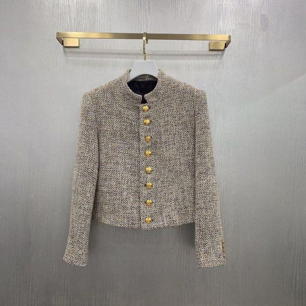 

women's jackets wk0935 fashion women coats & 2021 runway luxury european design party style clothing, Black;brown
